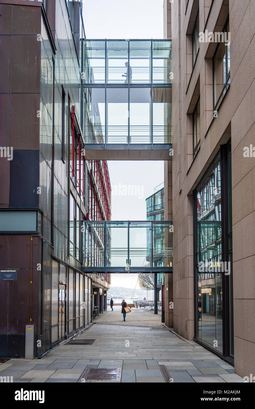 Modernes Gebäude in Oslo Stockfoto