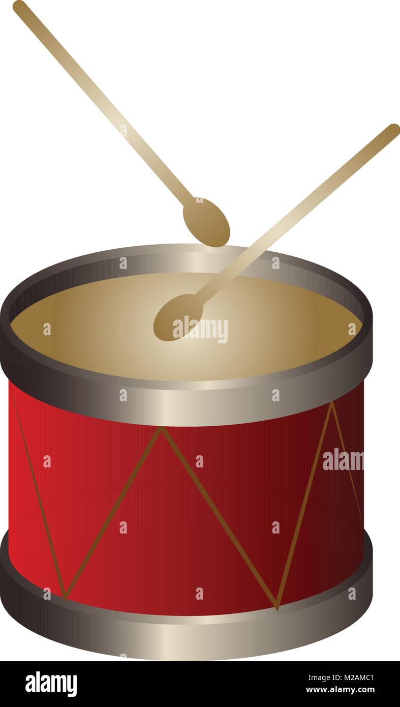 Isolierte drum. Musical Instrument Stock Vektor