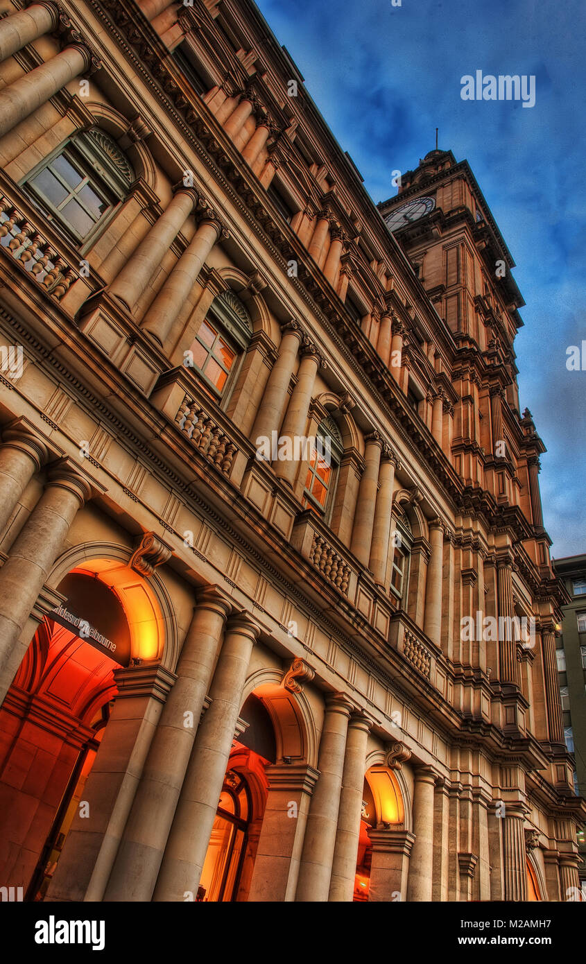 Melbourne Downtown in 2015 getroffen Stockfoto