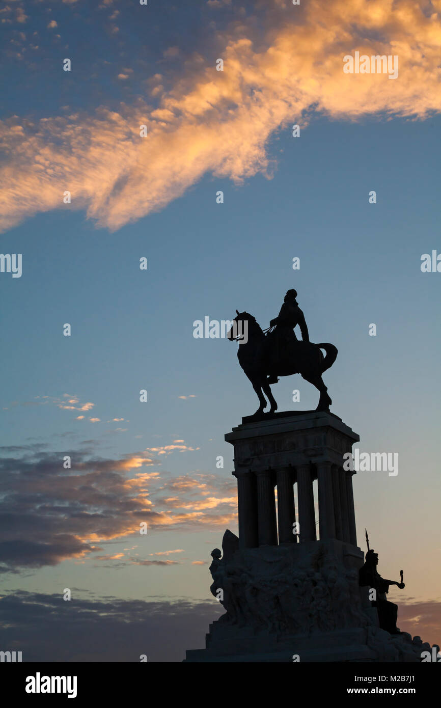 Denkmal für Allgemeine Maximo Gomez, Monumento Maximo Gomez, in Havanna, Kuba, Karibik, Karibik, Mittelamerika - Mann auf Pferd, Skulptur Statue Stockfoto
