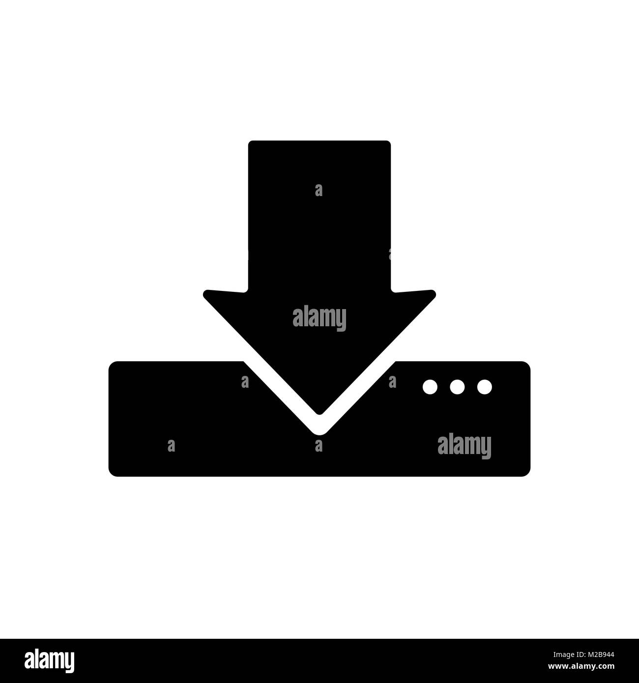 Download Symbol auf weißem Hintergrund. Stock Vektor