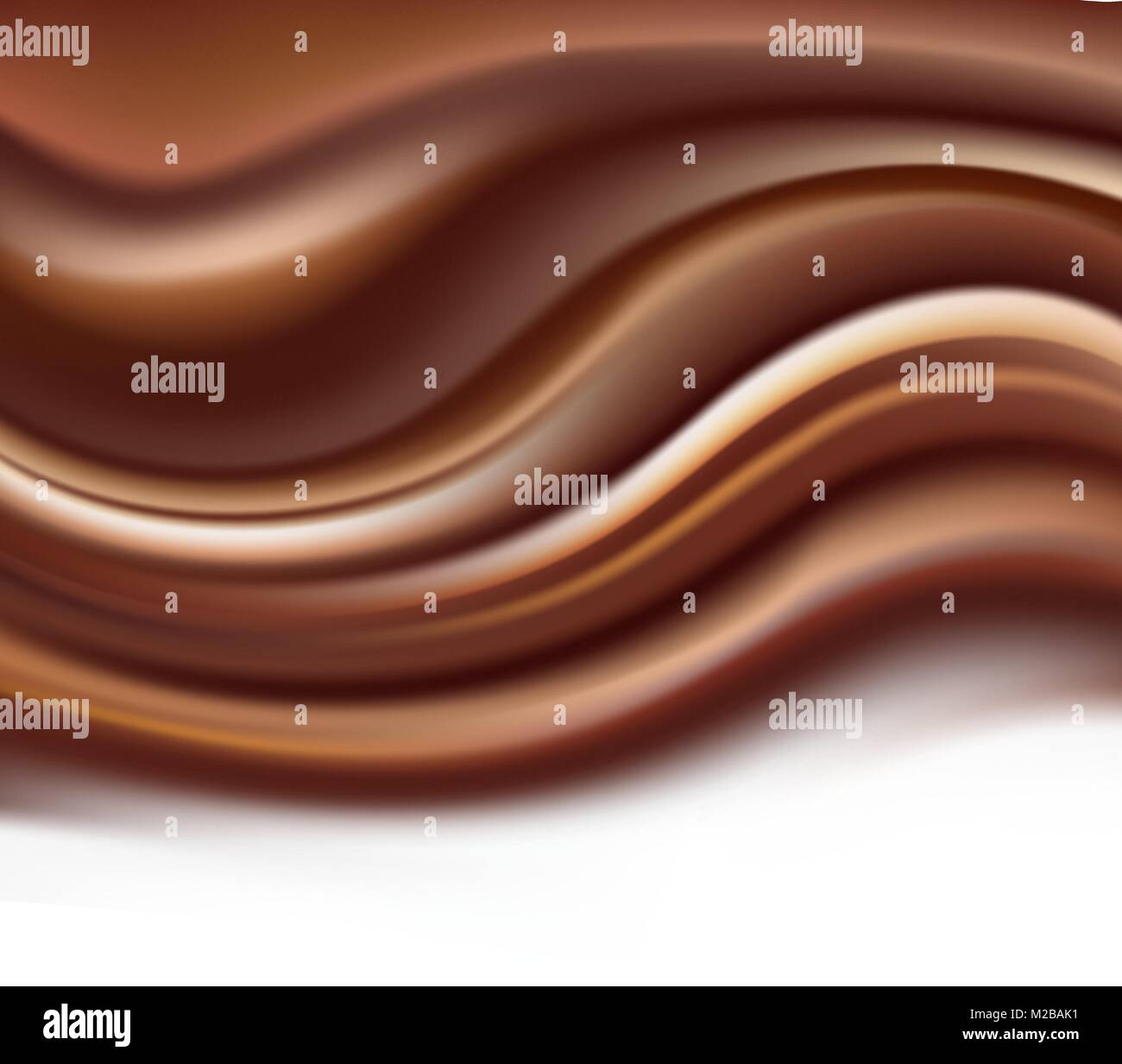 Schokolade cremig Hintergrund mit weichen braunen Wellenlinie Kräuselung Stock Vektor