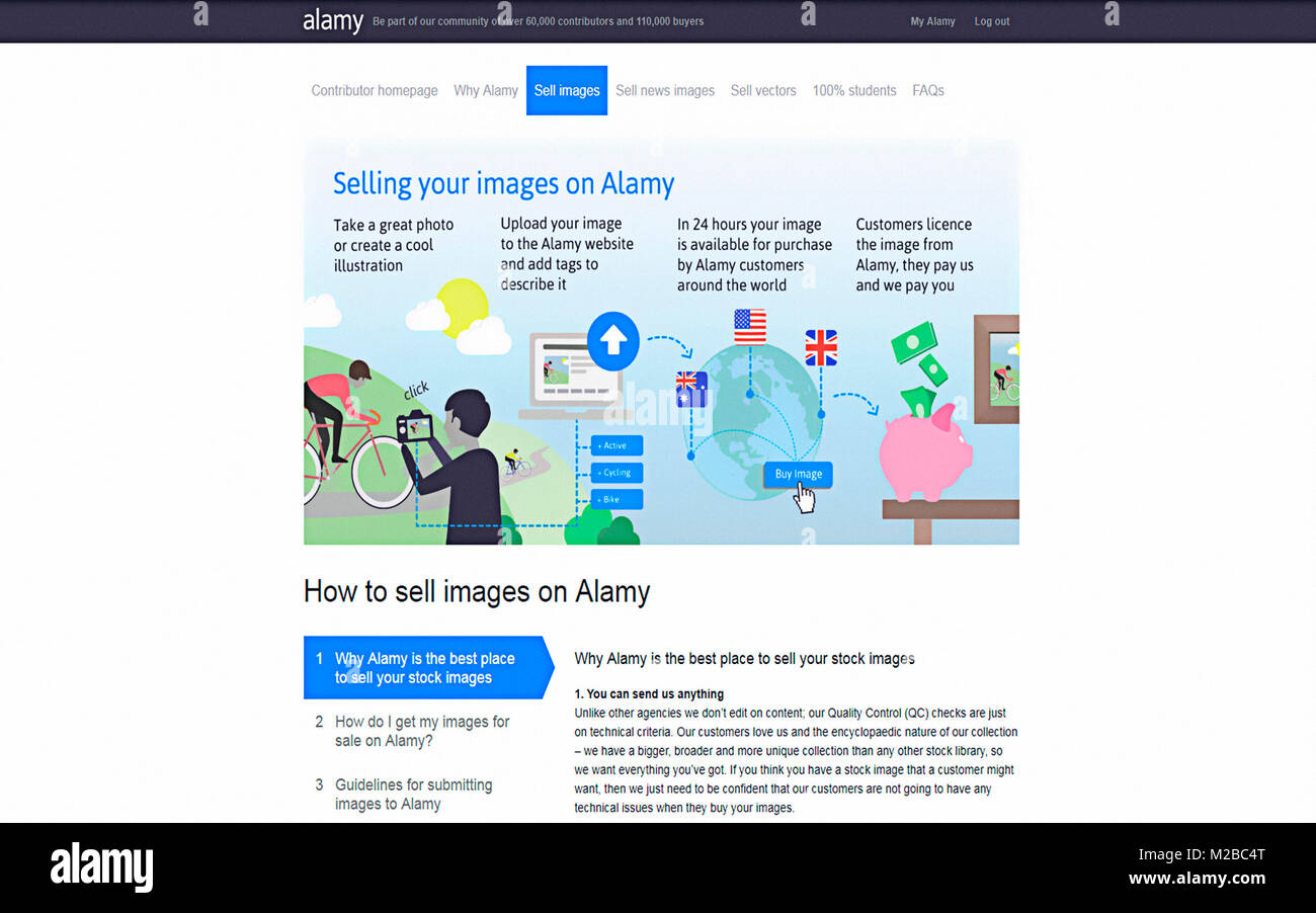 Willkommen verkaufen Ihre Bilder bei Alamy Stockfoto