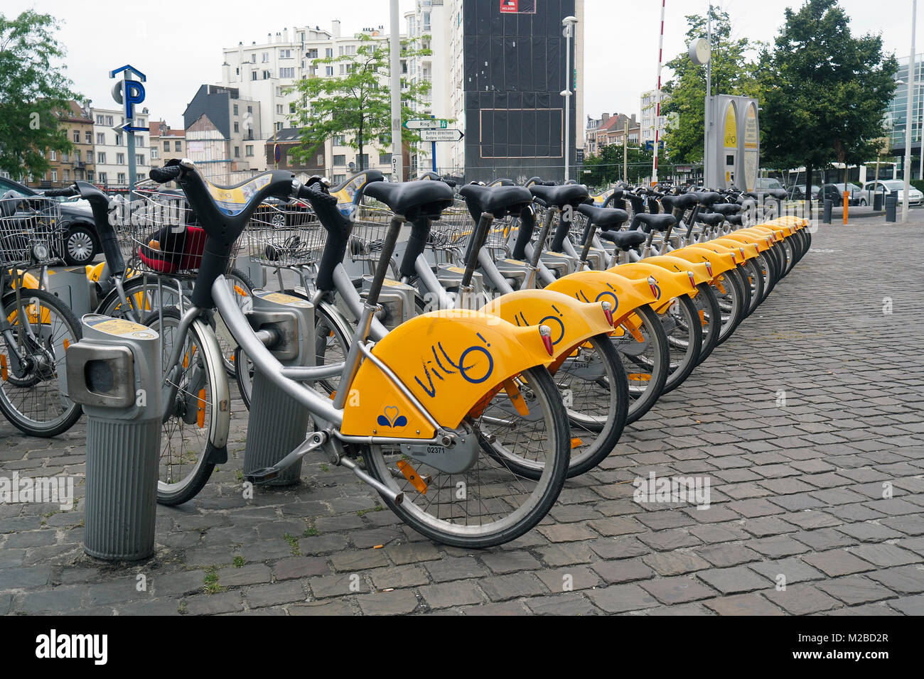 Brüssel öffentlichen Fahrradverleih Regelung Stockfoto
