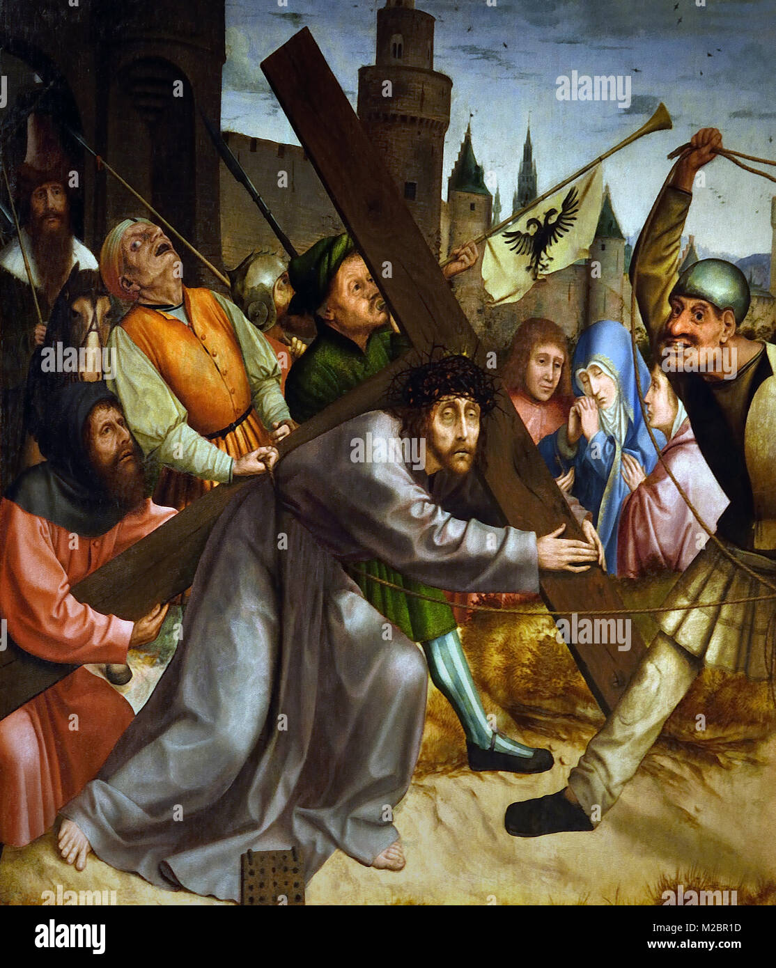 Christus auf dem Weg von Golgatha 1515 von Quentin Metsys - Quentin Matsys 1466-1530 15./16. Jahrhunderts, der belgischen, der Belgien, Flämische, Stockfoto