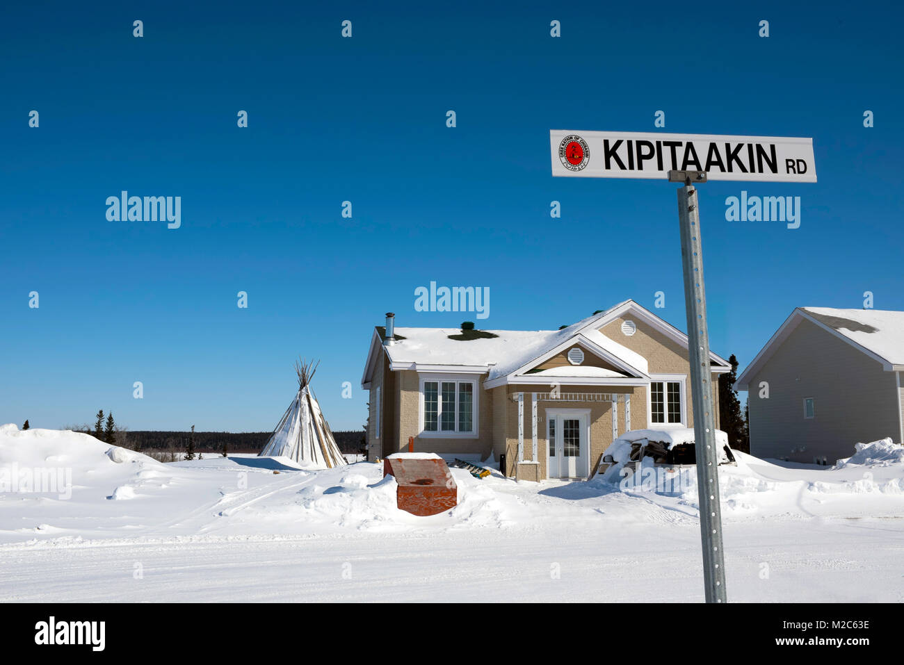 Schönen einheimischen Gemeinschaft der Chisasibi im Norden von Quebec Stockfoto