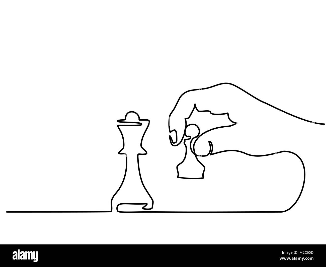 Hand, Schach Stock Vektor