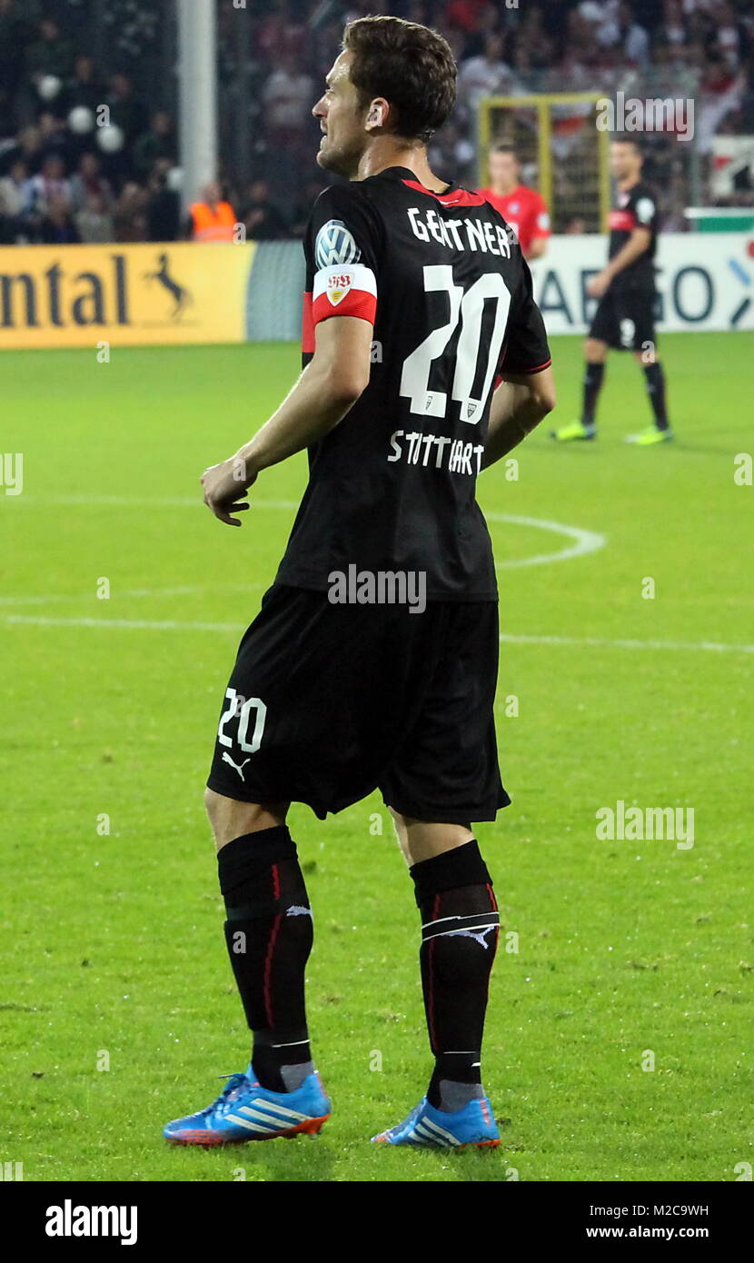 Christian Gentner, VfB Stuttgart - DFB-Pokal 2013/14: SC Freiburg - VfB Stuttgart vs. Stockfoto