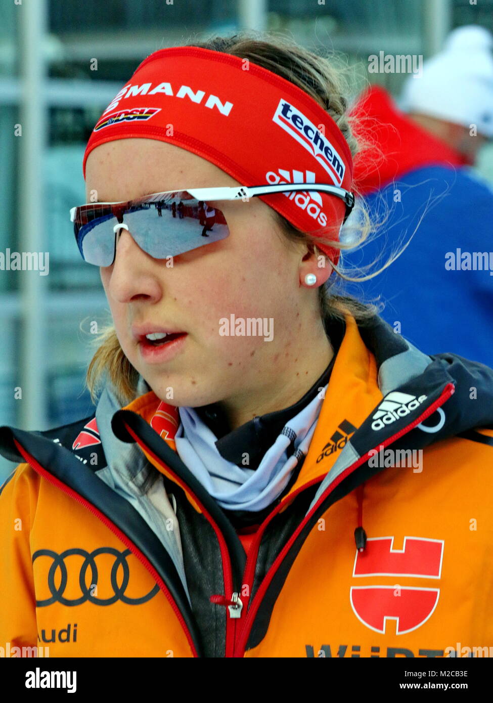 Franziska PREUSS beim IBU Weltcup Biathlon Massenstart Frauen in Ruhpolding Stockfoto