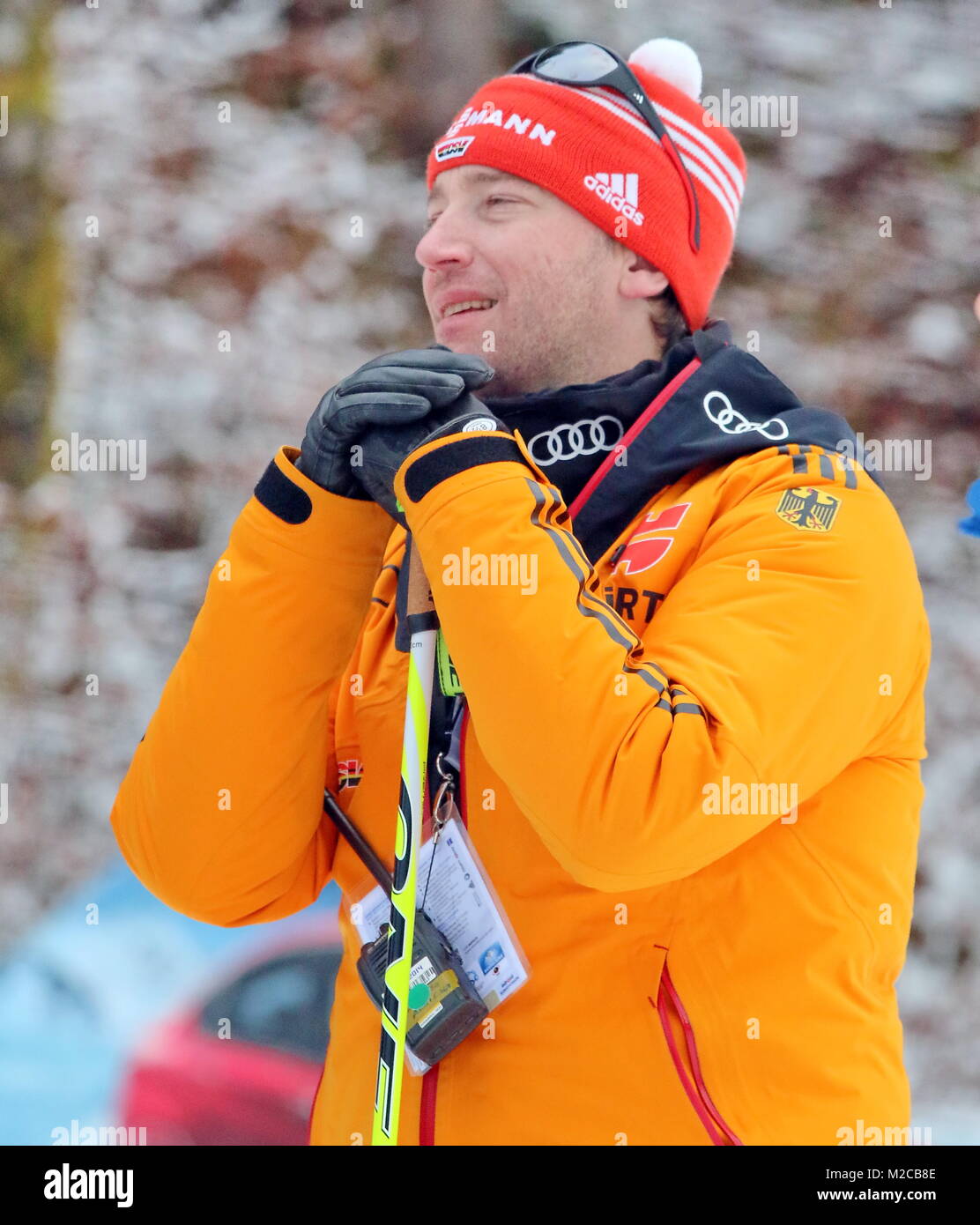 Björn Weisheit, Technischer Leiter beim DSV beim IBU Biathlon Weltcup in Ruhpolding Biathlon Massenstart Herren Stockfoto