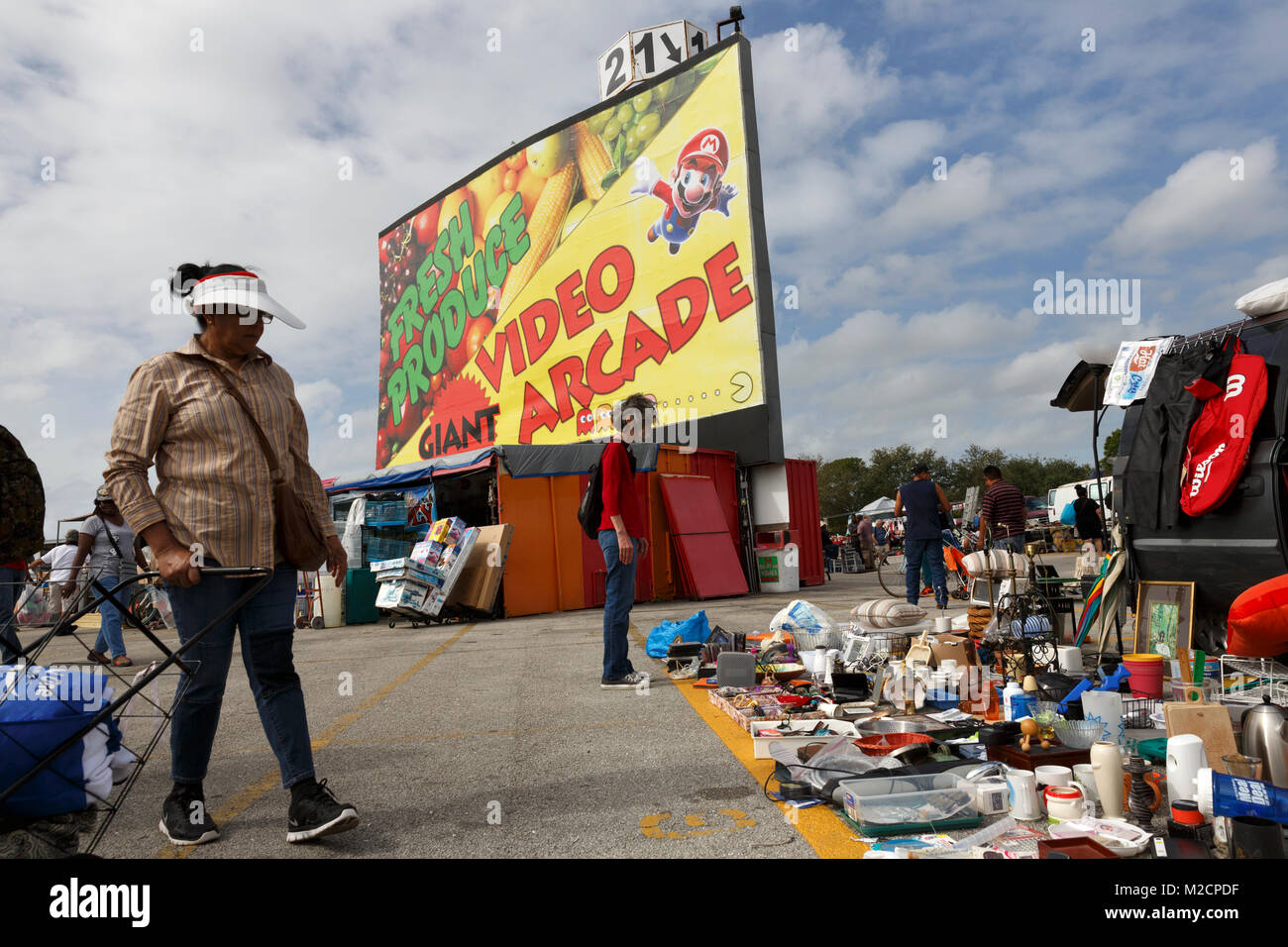 Swap Shop, Flohmarkt und Antrieb in Filme, Lauderhill, Florida Stockfoto