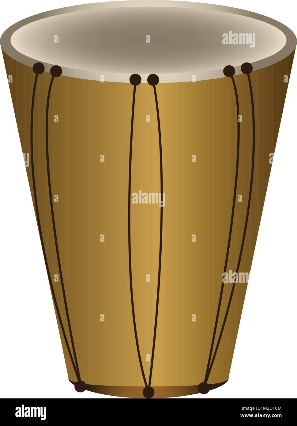 Isolierte Bass Drum. Musical Instrument Stock Vektor
