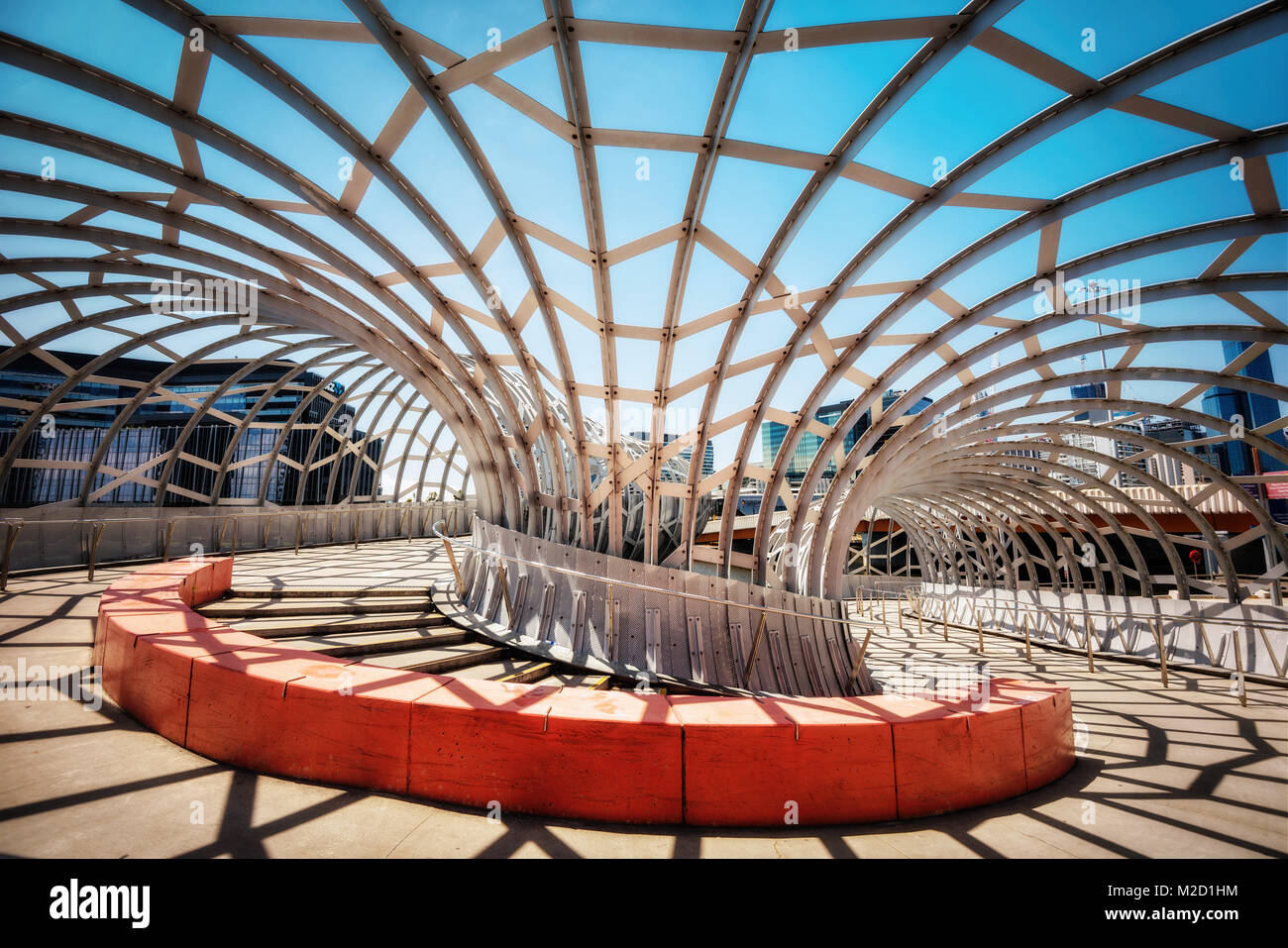 Melbourne Webb Brücke im Jahr 2015 getroffen Stockfoto