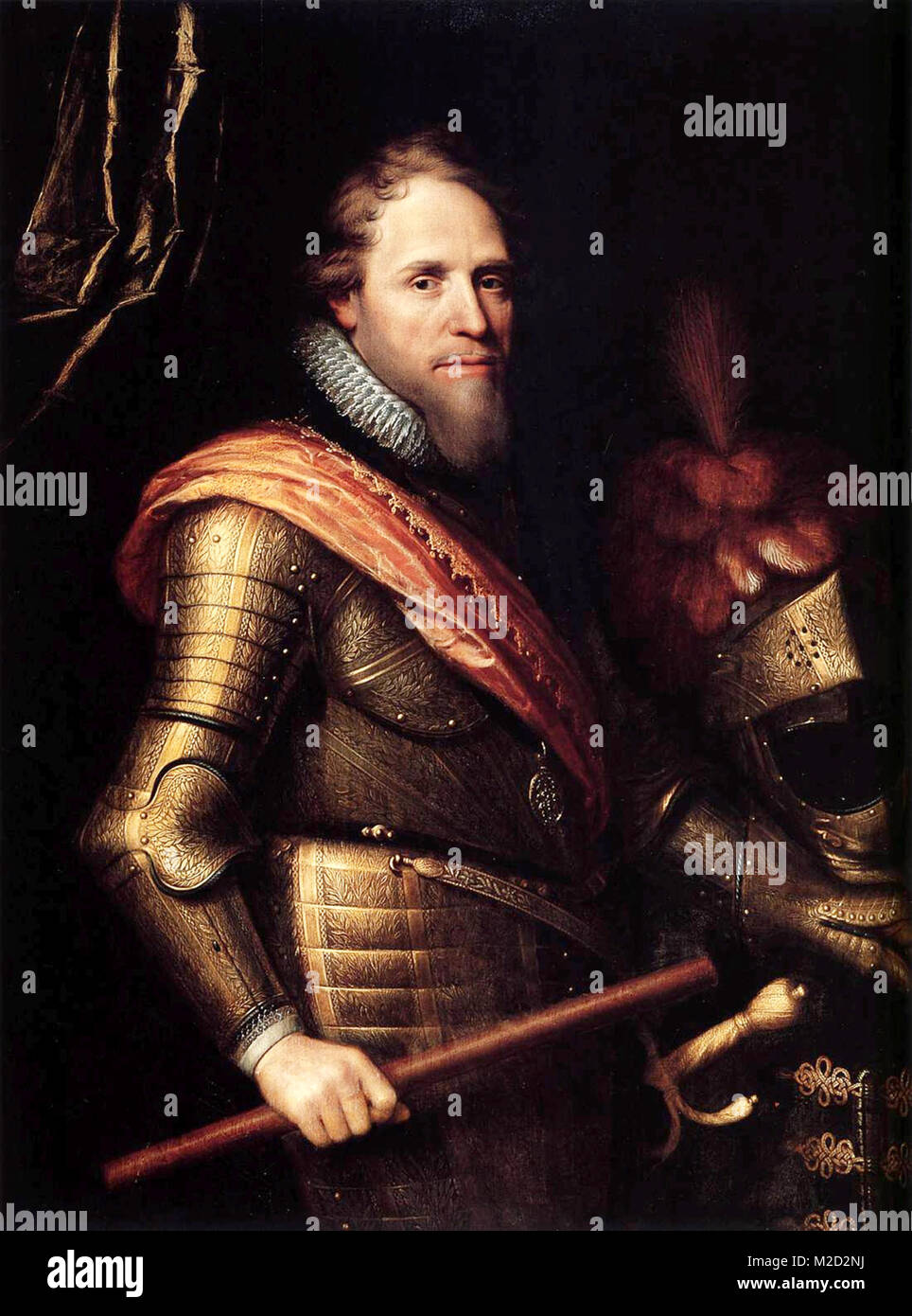 Maurice von Orange, Prinz von Oranien (1567 - 1625) war Stadthalter aller Provinzen der niederländischen Republik außer für Friesland frühestens ab 1585 bis zu seinem Tod im Jahre 1625. Porträt von Michiel Jansz. van Mierevelt, 1607 Stockfoto
