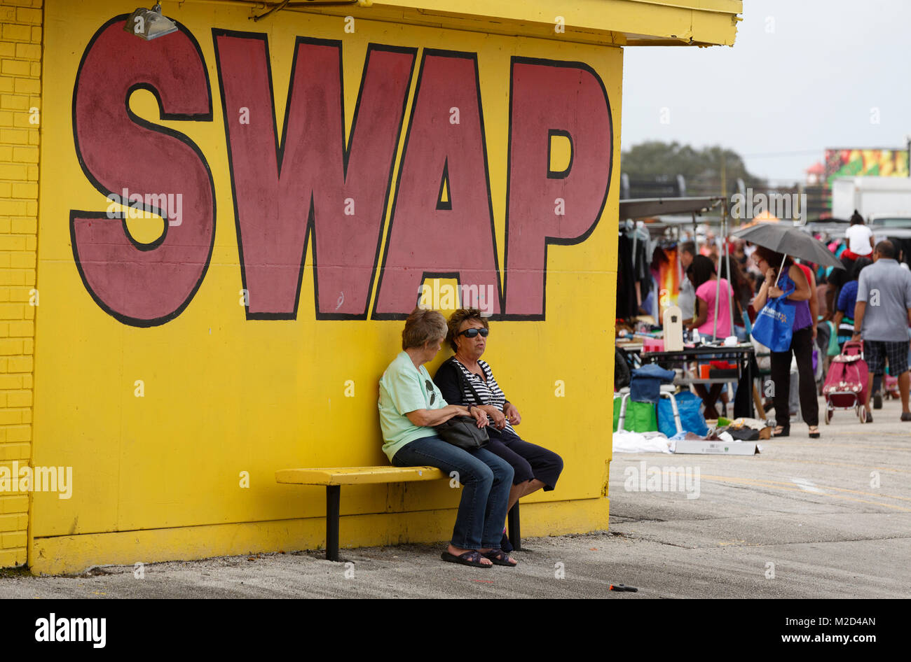 Swap Shop, Flohmarkt und Antrieb in Filme, Lauderhill, Florida Stockfoto