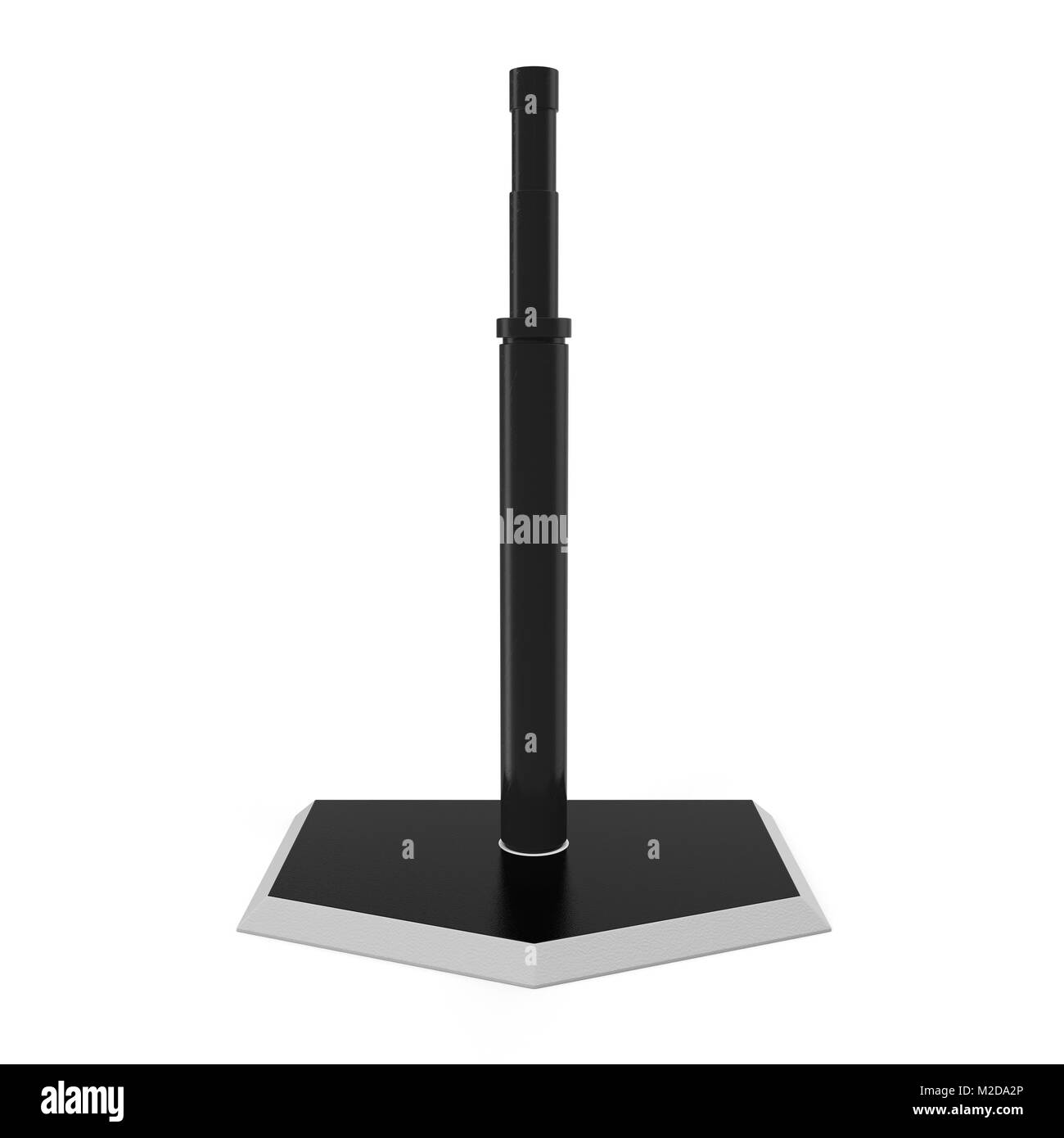 Baseball Batting Tee auf Weiß. 3D-Darstellung Stockfoto