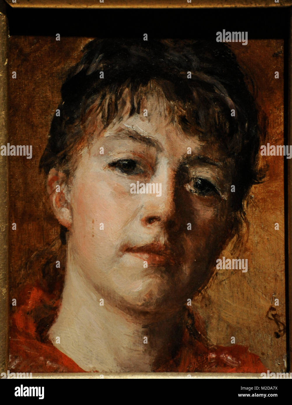 Leis Schjelderup (1856-1933). Norwegischen Maler. Selbstbildnis, ca. 1886. National Gallery. Oslo. Norwegen. Stockfoto