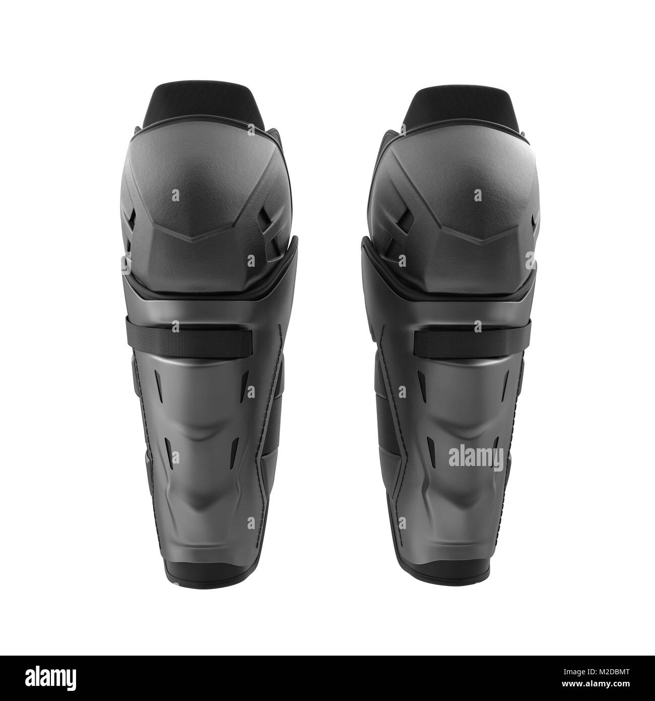 Hockey Schienbeinschoner auf Weiß. 3D-Darstellung Stockfoto