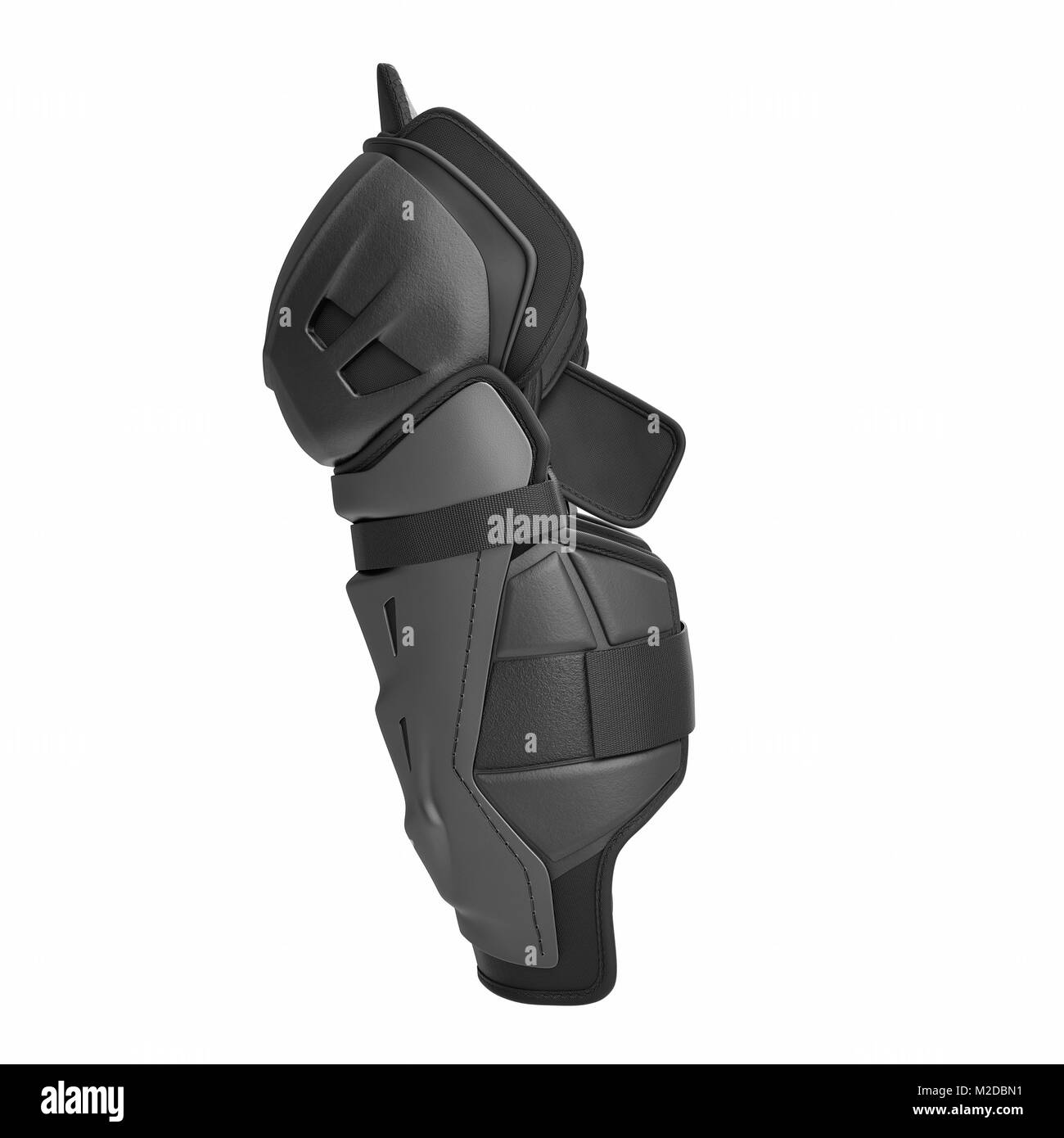 Hockey Schienbeinschoner auf Weiß. 3D-Darstellung Stockfoto
