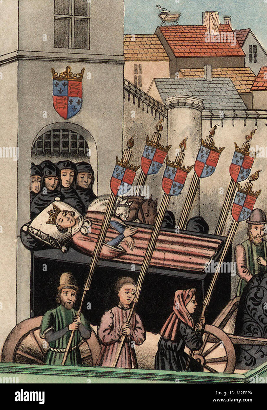 Die Beerdigung von König Richard III. Stockfoto