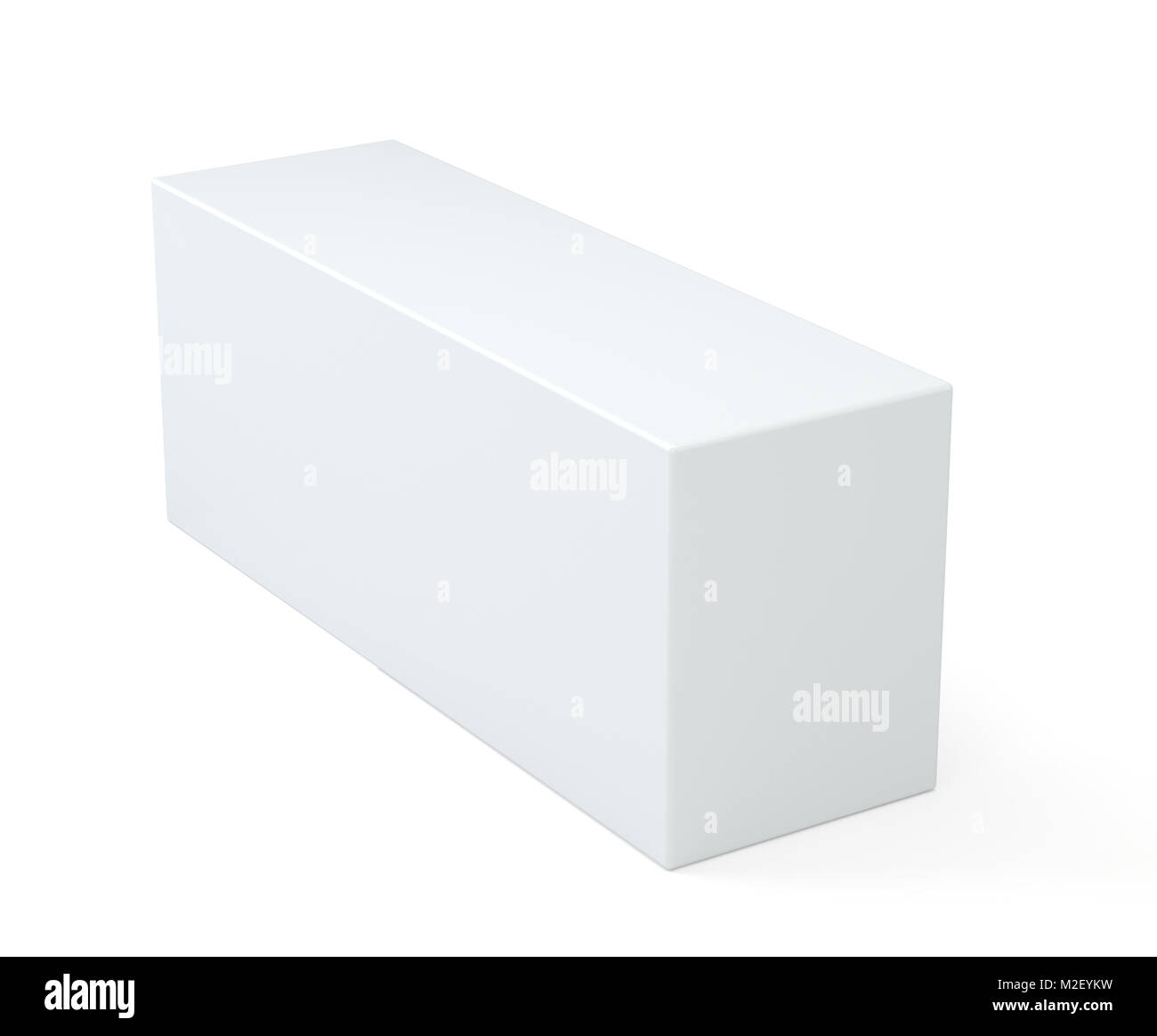 Blank white cube Verpackung Papier Karton. 3D-Darstellung Stockfoto