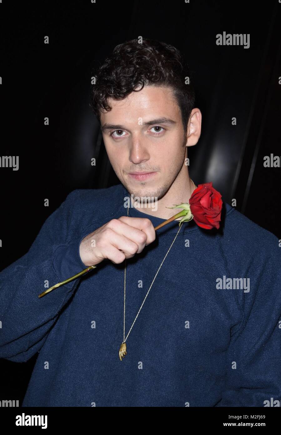 New York, NY, USA. 7 Feb, 2018. Lauv, aka Ari Staprans Leff, bei MTV TRL Studios heraus gesehen und über für Celebrity Candids - MI, New York, NY, 7. Februar 2018. Credit: Derek Sturm/Everett Collection/Alamy leben Nachrichten Stockfoto