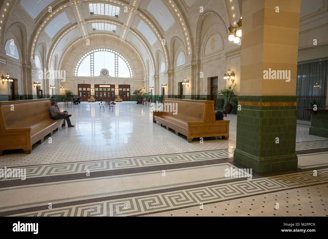 Wartezimmer in Unioin Station, Seattl, Washington, USA Stockfoto