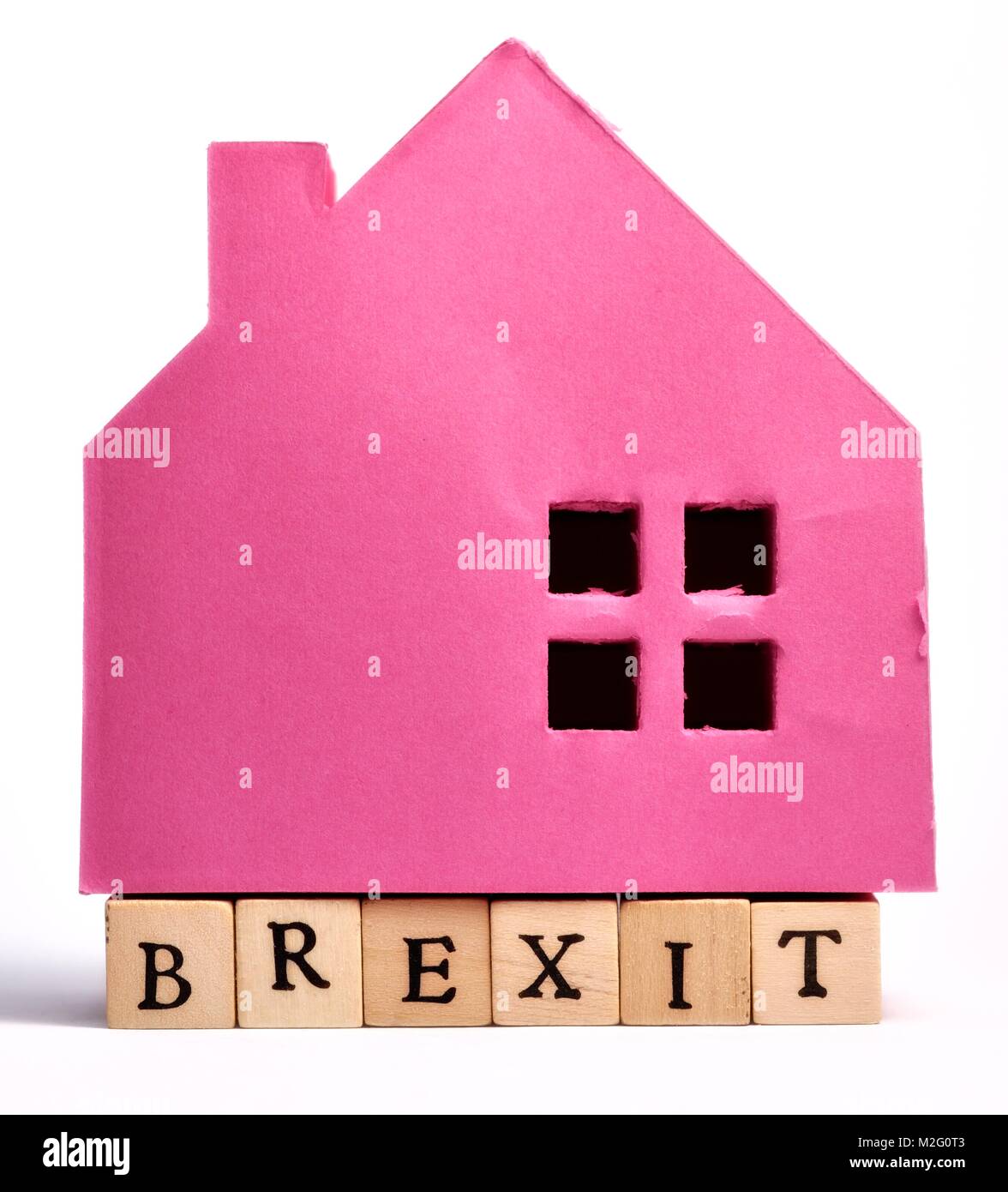 Brexit Häuser Gehäuse Hypothek Zinssatz Konzept Stockfoto