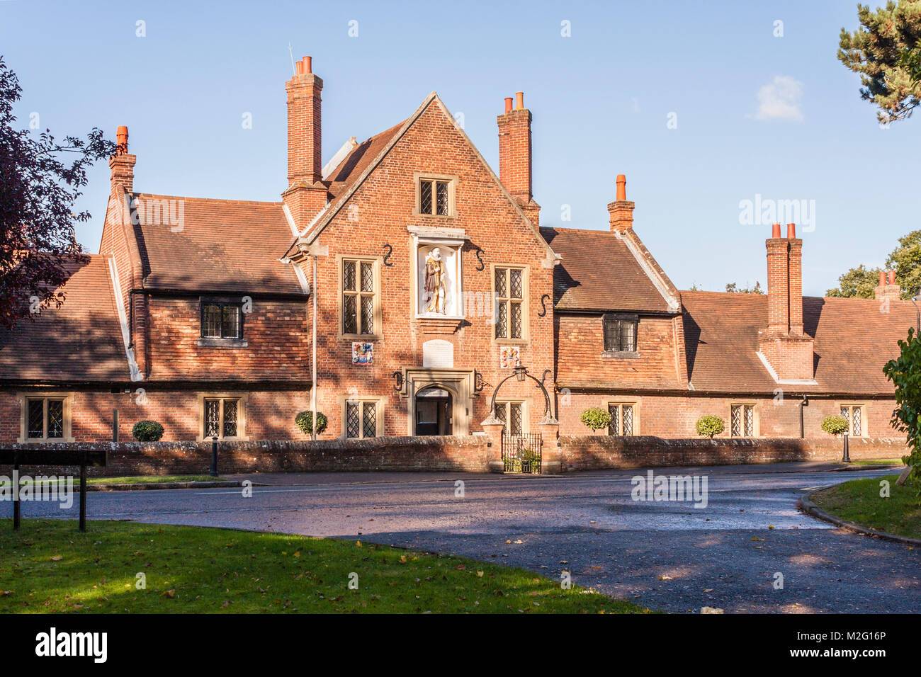 Almshouses des Jesus Hospitals, Bray, Berkshire, Südostengland, GB, Großbritannien. Stockfoto