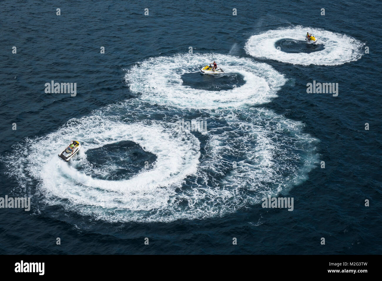 Thailand, Phuket, Jet ski Muster Stockfoto