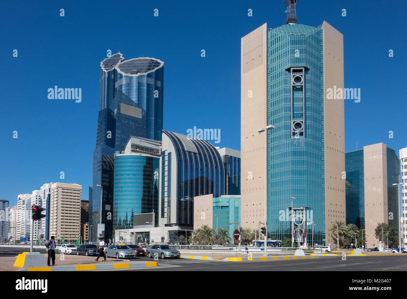 Die Vereinigten Arabischen Emirate, Abu Dhabi, Sheikh Rashid Bin Saeed Straße Stockfoto