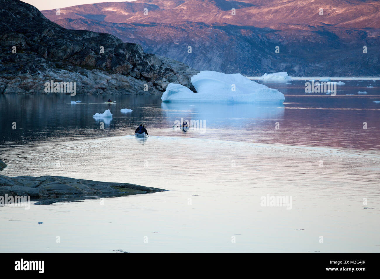 Camp Ataa, Grönland. Die Ataa Camp liegt im Norden von Grönland auf ungefähr fünf Stunden segeln von Ilulissat entfernt, in einer wunderschönen Bucht, ist der ideale Stockfoto