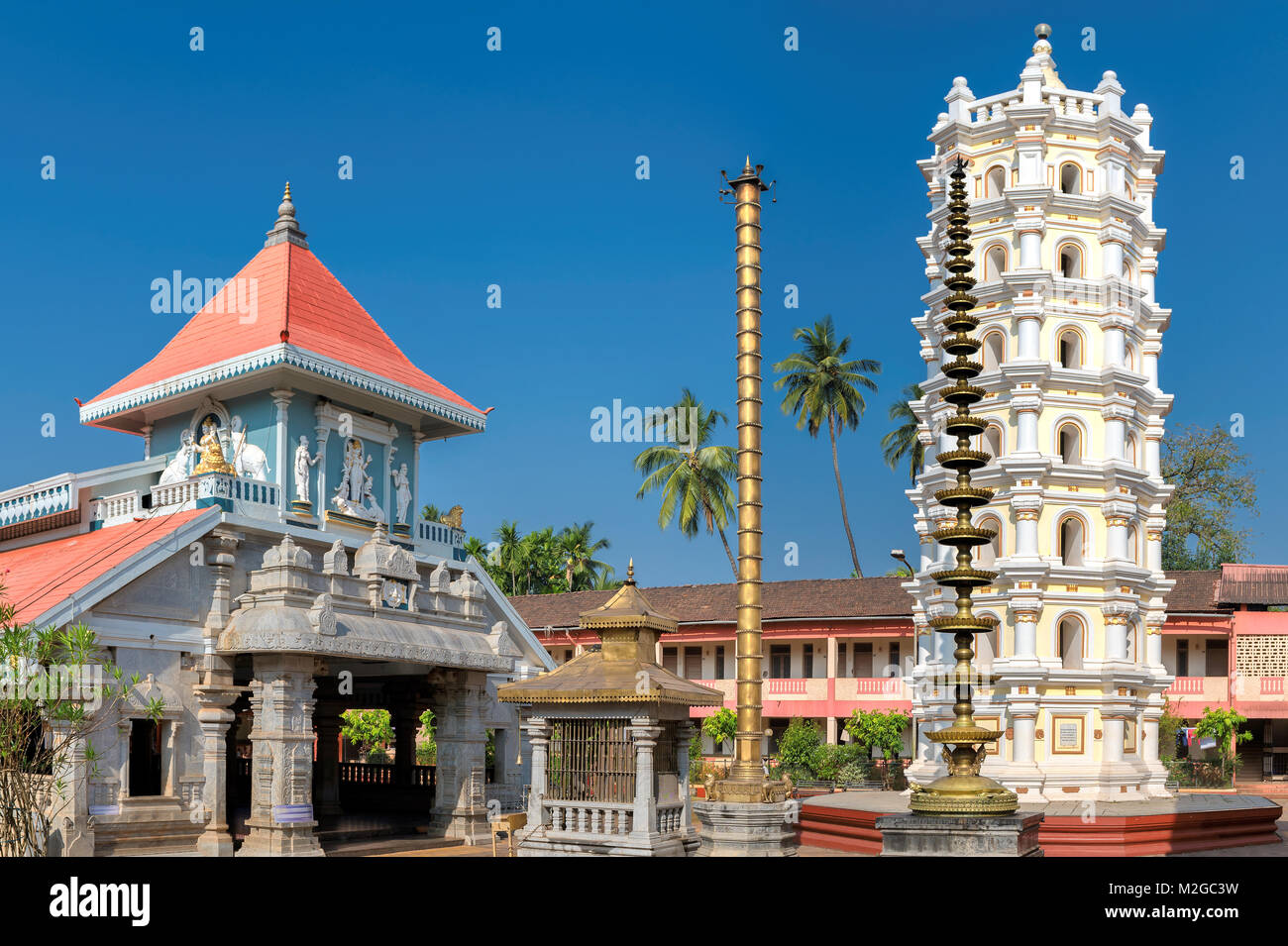 Shri Mahalsa indischen Tempel in Goa, Indien. Stockfoto