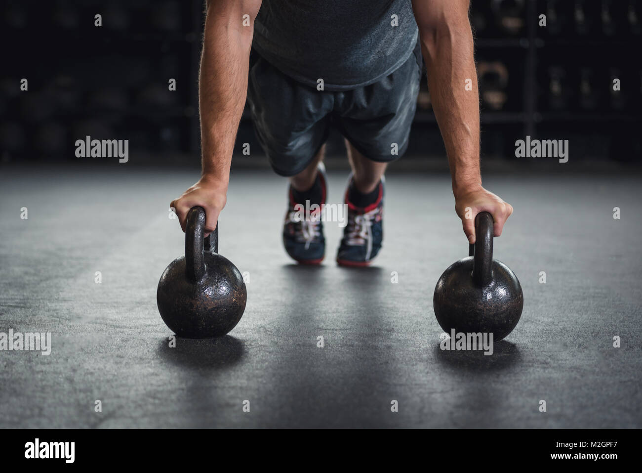 Gewichtheben, Powerlifting, crossfit, Krafttraining. Stockfoto