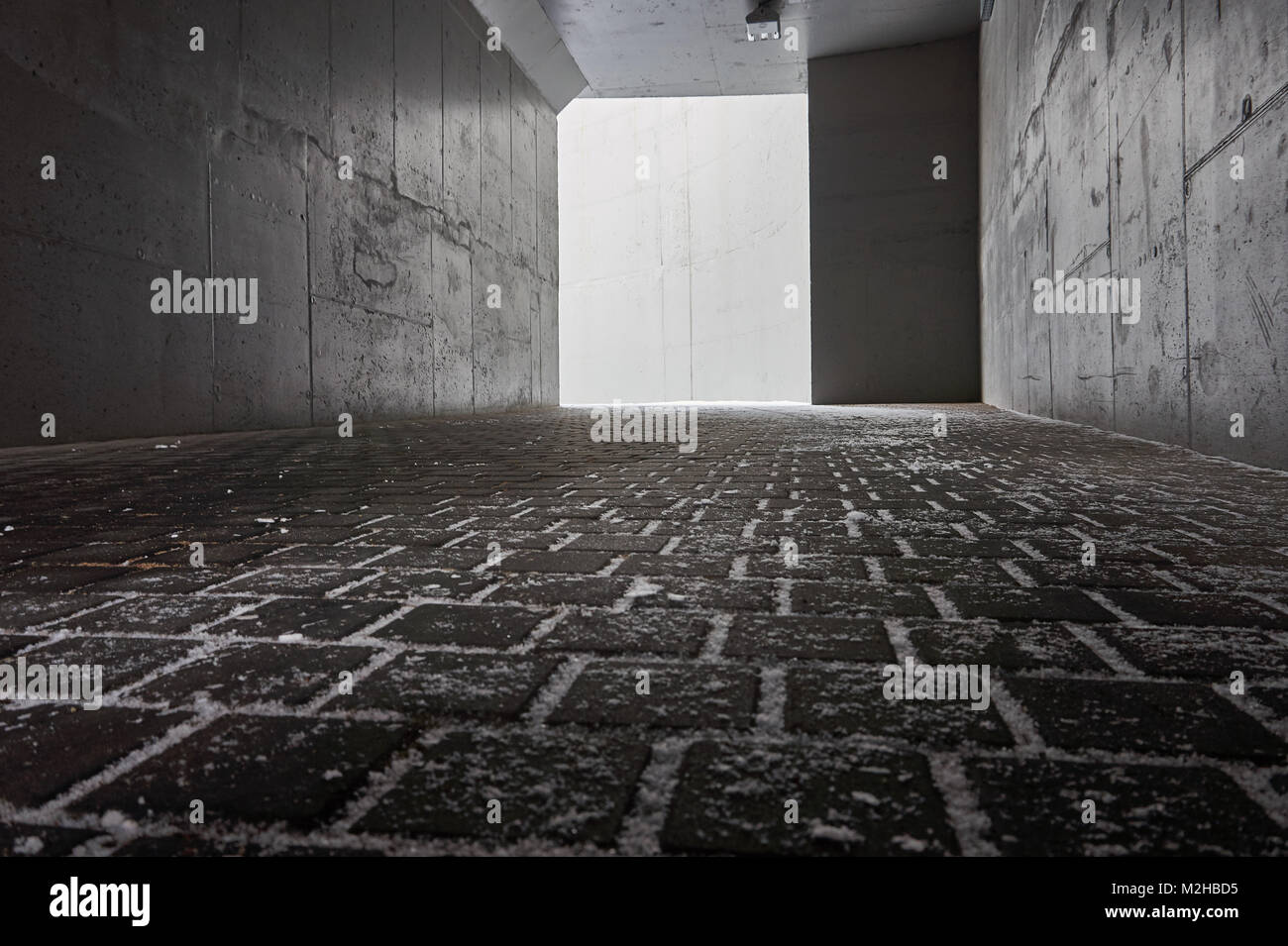 Architektonische Details und Formen in der Landschaft der Stadt. Stockfoto