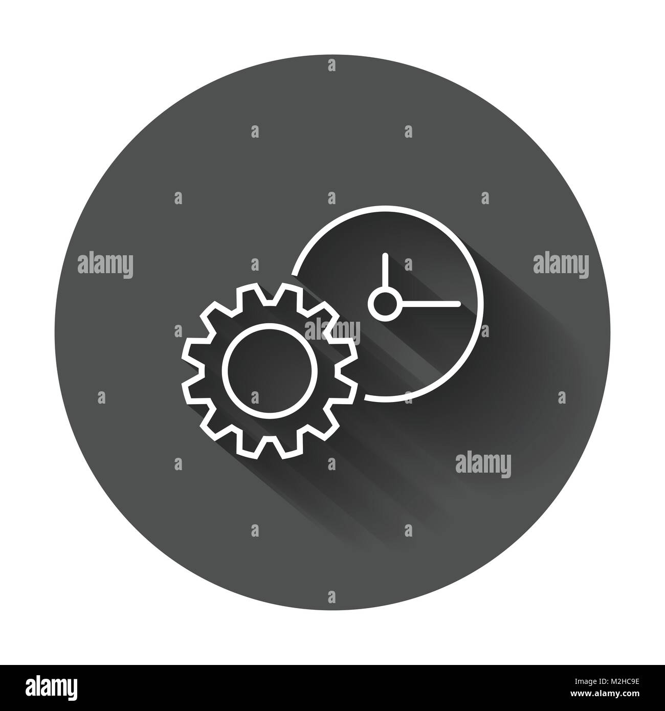 Dokument Vektor icon. Projektmanagement flachbild Abbildung mit langen Schatten. Stock Vektor