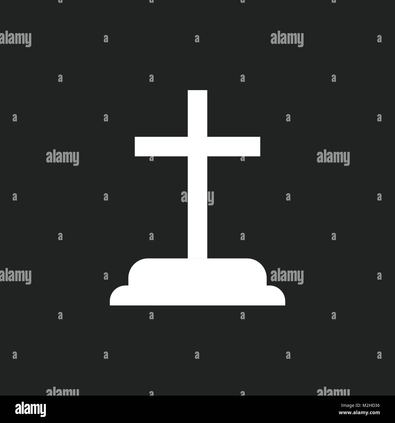 Halloween grab Symbol. Grabstein Vector Illustration. Rip-grabstein Flachbild-Symbol. Stock Vektor