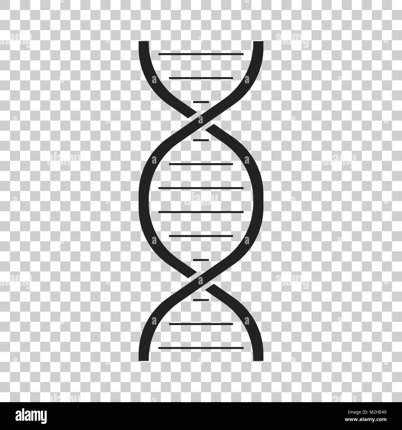 Dna-Vektor icon. Tiermedizin Molekül flachbild Abbildung. Stock Vektor
