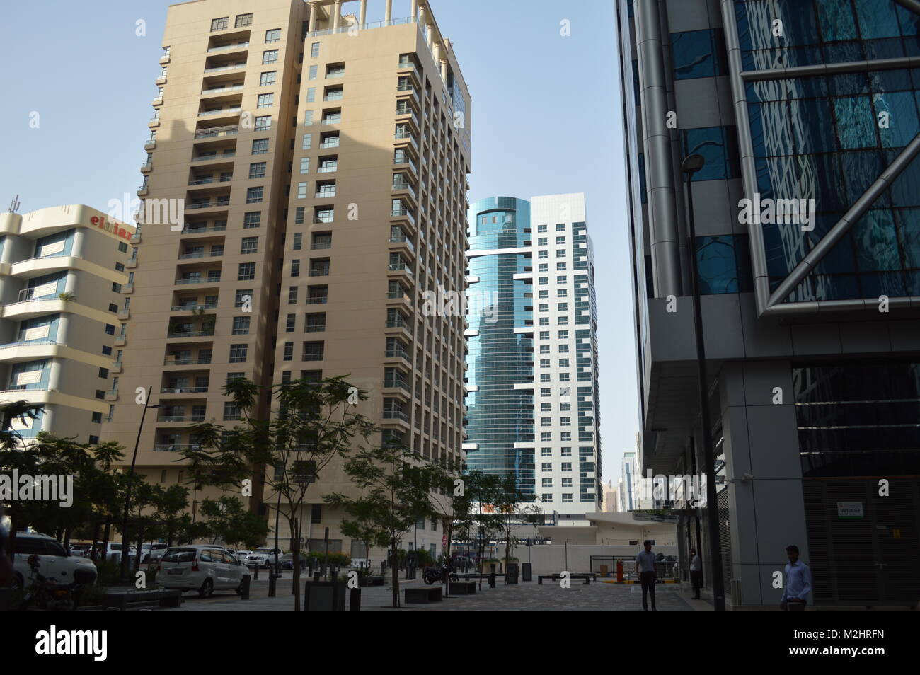 Gebäude in Abu Dhabi Stockfoto