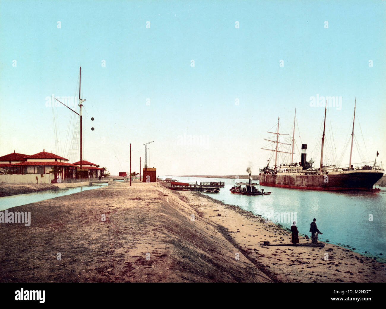 Suez Kanal, El Kantara, 1905 Stockfoto