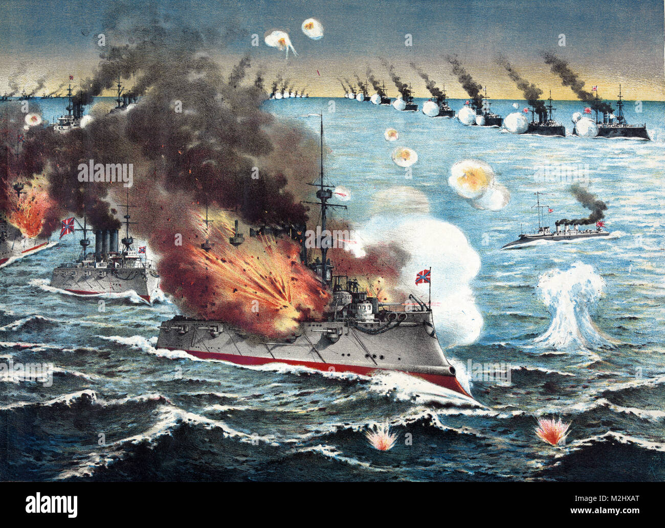 Russisch-japanische Krieg, Schlacht von Port Arthur, 1904 Stockfoto