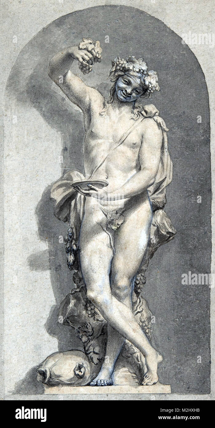 Bacchus, dem Römischen Gott des Weines Stockfoto