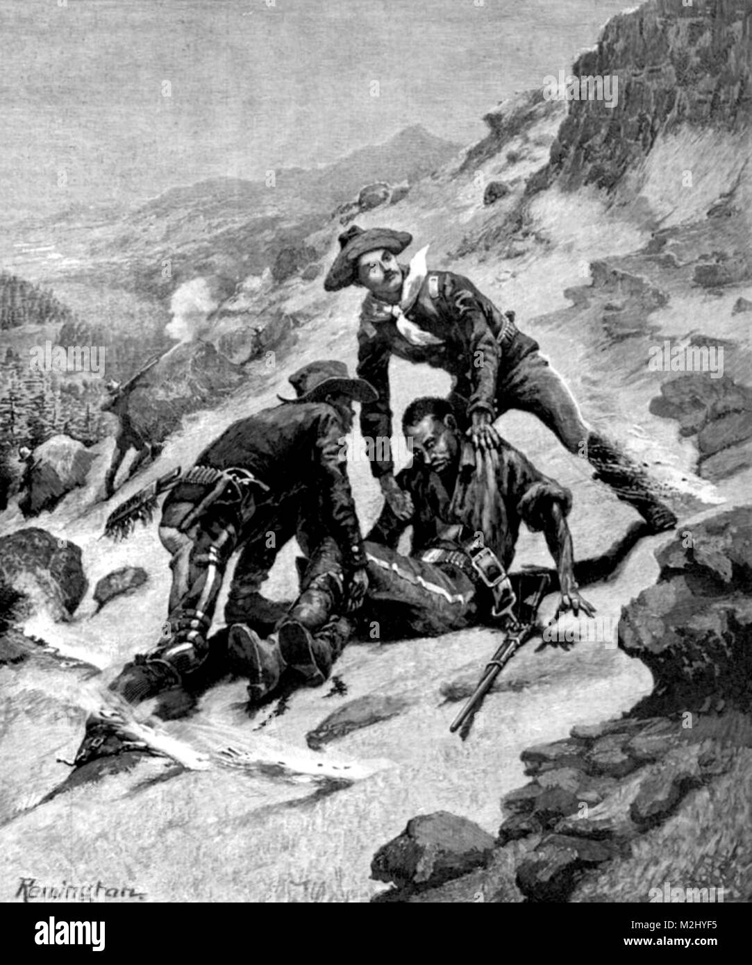 American Indian Wars, Buffalo Soldaten, 1886 Stockfoto