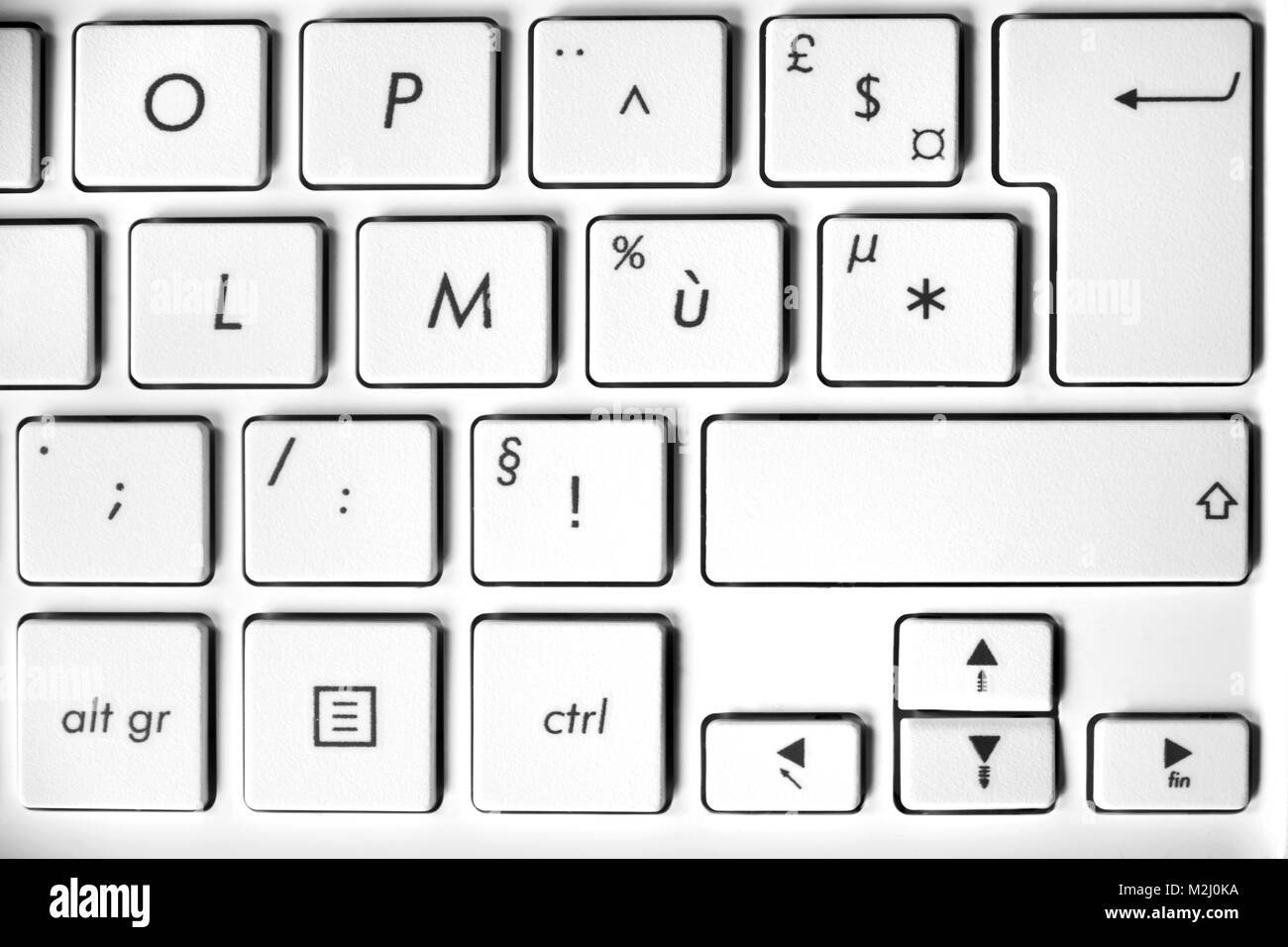 Nahaufnahme von einem Computer Tastatur Hintergrund Stockfoto