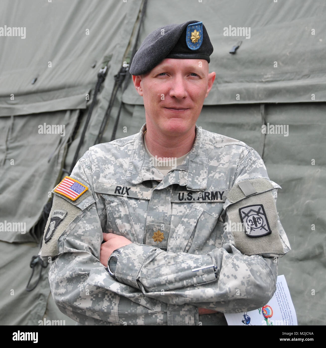 HHC 501 STB CoC-10 von 501 Sustainment Brigade Stockfoto