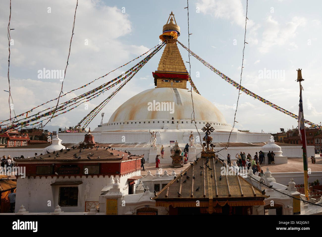UNESCO-Weltkulturerbe Boudhanath in Kathmundu Nepal Stockfoto