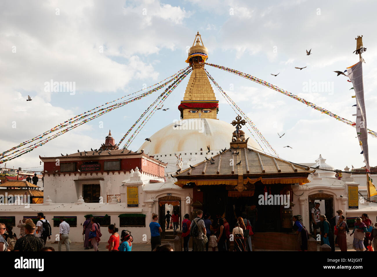 UNESCO-Weltkulturerbe Boudhanath in Kathmundu Nepal Stockfoto