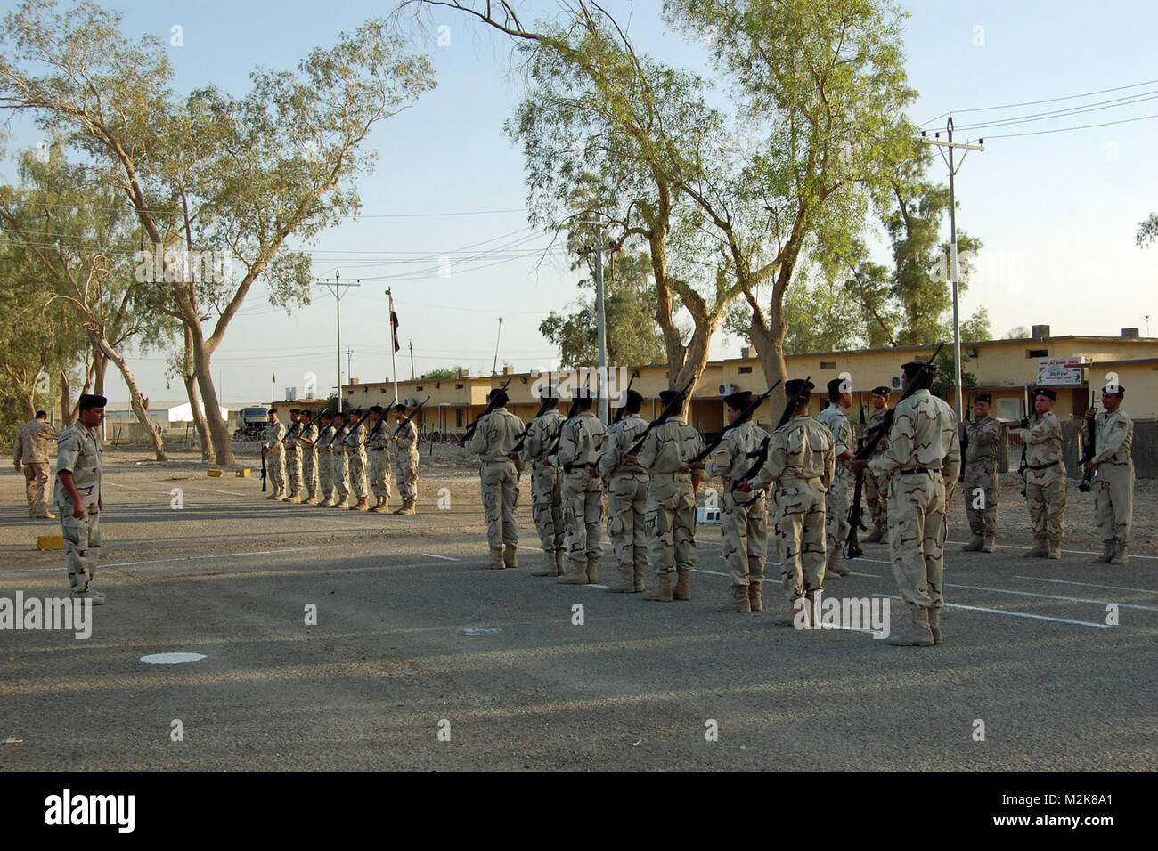 Diese Soldaten dienen als Wachen, die von den 1st Armored Division und Fort Bliss Stockfoto