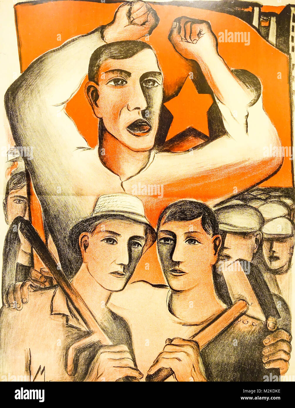 Plakat für die Kommunistische Partei 1925, veletrzni Palac, National Gallery, Prag Holesovice, Tschechische Republik Stockfoto