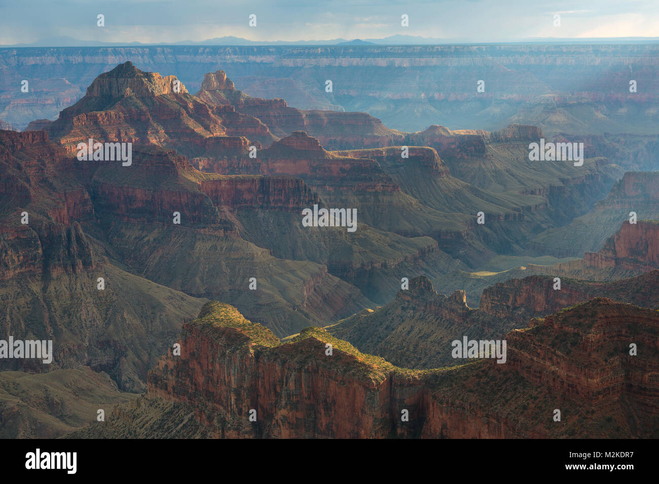 Ein Sturm nähert sich der North Rim des Grand Canyon. Arizona, USA Stockfoto